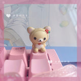 1Pc Personalized Cute Bear PBT Keycap Mechanical Keyboard Gaming Decoration Gift Custom DIY Cartoon Anime Key Caps Accessories