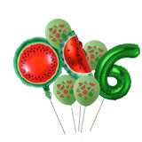 7pcs/lot Fruit Watermelon Summer Party Balloons Birthday Decoration 30inch Number Balloon Kids Baby Shower Decoration Globos