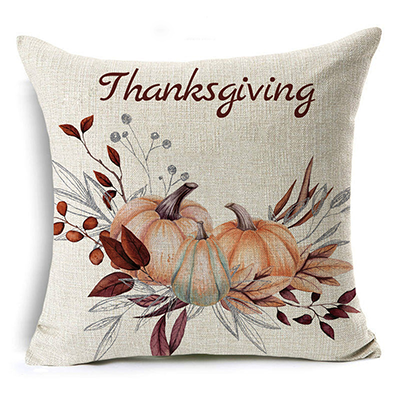 Xpoko Thanksgiving Day  Colorful Pumpkin Pillow Case Linen Decor Plant Cushion Cover For Car Sofa Pillowcase  45Cm*45Cm