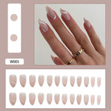 24pcs Variety of Styles Wear Long Paragraph Fashion Manicure Patch False Nails Save Time Wearable Nail Patch SANA889