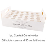 Xpoko Natural Confetti Cone Stand Box Tray Rustic Wedding Decoration Wedding Birthday Party Decor Wedding Table Deco Wedding Love Gift