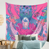 Psychedlic Pink Tapestry Hippie Room Wall Hanging Blanket Art Home Decor Psychedelic Background Tapestry 95x73CM