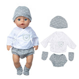 2020 Fit 18 inch Born New Baby Doll Clothes Accessories 43cm 3-piece Suit Rabbit Hair Band For Baby Festival Gift