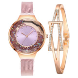 Fashion Watches For Women Luxury Ladies Quartz Magnet Buckle Movable Rhinestones Ladies Wristwatches Pink Clock Relogio Feminino