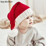 Xpoko 2023 Knitted Christmas Hat Cute Pompom Adult Child Soft Beanie Santa Cap New Year Party Kids Gift Navidad Natal Noel Decoration