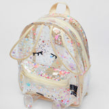 Xpoko Summer New Sequins Glittering Bunny Shape Transparent Backpack Shopping Glitter Cute Children Ladies Shoulder Bag