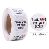 500pcs 1Inch Thank You Stickers Heart Floral Seal Labels Paper Stickers For Wedding Party Gift Envelope Decorations Stickers