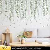 Nordic Style Tropical Plant Leaf Wall Stickers for Bedroom Living room Wall Decor Kitchen Room Decoration Wall Decals Home Decor