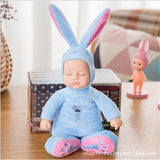 2022 New 23CM Plush Stuffed Toys Baby Dolls Reborn Colorful Sleep Doll Toy For Kids Sleep Kids Plush doll For Girl Toys Gift