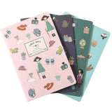 back to school 4 pcs/Lot A5 Notebook 30 Sheets Kawaii Stationery Cute Notepad Diary Book Journal Record Office School Supplies For Kids Gifts