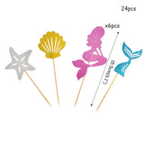 Xpoko Mermaid Party Table Decor Little Mermaid Decoration Mermaid Tail Number Balloon Under The Sea Girl 1 2 3 Birthday Party Supplies