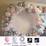 102pcs Pastel Pink White Silver Balloon Garland Arch Kit Wedding Event Party Balon Baby Shower Birthday Party Decorations