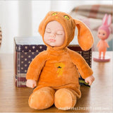 2022 New 23CM Plush Stuffed Toys Baby Dolls Reborn Colorful Sleep Doll Toy For Kids Sleep Kids Plush doll For Girl Toys Gift