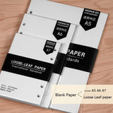 back to school A5/A6/A7  Notebook Agenda Monthly Weekly Diary Planner 45 Sheets Six Hole Standard Loose-Leaf Paper Office School Stationery