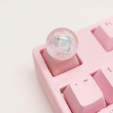 Crystal Ball Mechanical Keyboard Keycaps Personality Transparent Square Handmade Custom Pink Cherry MX Cute Diy Keyboard Caps