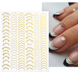 3D Nail Stickers Decals Ink Watermark Spring Summer Black Lines Flower Leaf Tree For Manicures Nail Art Decoration