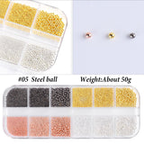 12 Grids 3D Nail Rhinestone Moon Gold Butterfly Heart Nail Art Charms Caviar Beads Decoration Ongles Manicure Accesoires GL1875