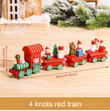 Wooden Little Train Marry Christmas Decoration for Home Christmas Ornaments Navidad Noel Xmas Gifts 2021 Happy New Year 2022