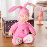 2022 New 23CM Plush Stuffed Toys Baby Dolls Reborn Colorful Sleep Doll Toy For Kids Sleep Kids Plush doll For Girl Toys Gift