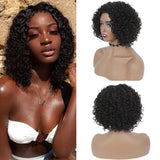 Kinky Curly Synthetic Wigs For Women Fluffy Natural Curl Soft Machine Made Hair Wig Daily Use Long Black Color Hairpiece