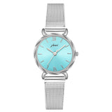 2021 NEW Women Watch Fashion Silver Dial Luxury Ladies Wristwatch Silver Mesh Strap Female Clock Watch For Women Relogio Mujer