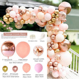 Happy Birthday Decorations Girls Rose Gold balloon Disposable Tableware Baby Shower One Year 1st Birthday Party Decorations