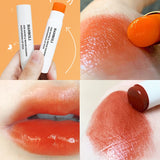 Xpoko 1Pcs Orange Moisturizing Lip Balm Waterproof Temperature Color Changing Makeup Lipsticks Long Lasting Nourish Protect Lips Care