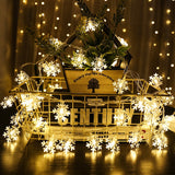 Xpoko Snowflake LED Light Christmas Decorations For Home Hanging Garland Christmas Tree Decor Ornament 2023 Navidad Xmas Gift New Year