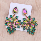 Xpoko Za Earrings Fashion Jewelry 2022 Large Rhinestone Pendant Earrings Drop Earrings For Women Dangle Earrings Korean Earring Gifts