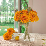 Xpoko 2PCS Artificial Flowers Fake Silk Sunflowers Bouquets For Table Arrangements Home Kitchen Office Windowsill Decoration