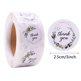 500pcs 1Inch Thank You Stickers Heart Floral Seal Labels Paper Stickers For Wedding Party Gift Envelope Decorations Stickers