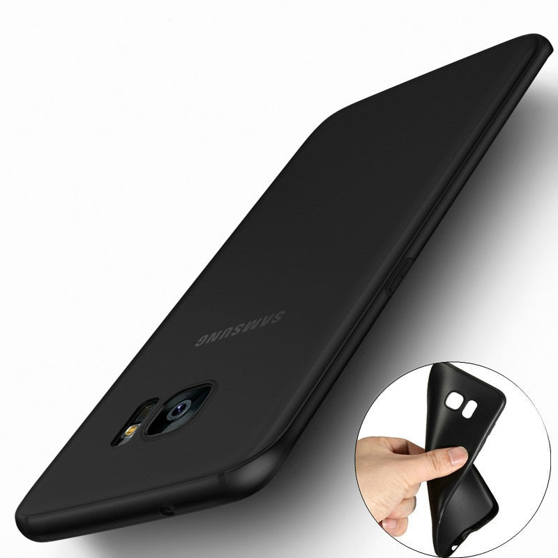 Back to School Ultra Thin Black Matte Soft Silicone TPU Case For Samsung Galaxy J1 J3 J5 J7 A3 A5 A7 2015 2022 2022 2022 S6 S7 Edge S8 S9 Plus