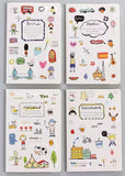 back to school 4 pcs/Lot A5 Notebook 30 Sheets Kawaii Stationery Cute Notepad Diary Book Journal Record Office School Supplies For Kids Gifts