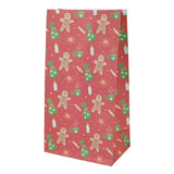 Xpoko 10Pcs Kraft Paper Candy Cookie Bag Santa Claus Snowman Christmas Gift Packing Bags Xmas Navidad New Year Party Decor Supplies