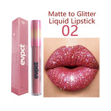 Xpoko 15 Colors Matte Glitter Lip Gloss Diamond Shimmer Nude Makeup Liquid Lipsticks Waterproof Long Lasting Lip Tint Shiny Cosmetics