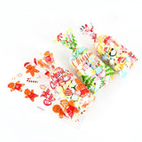 50pcs Santa Snowman Snowflake Printing Plastic Gift Packaging Pouches Christmas Party Bakery Cookies Snack Biscuit Candy Pouches