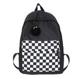 Fashion Girls Plaid Backpack Waterproof Leisure Shoulder Bag Women Laptop Mochila Bookbag Travel Rucksack for Female