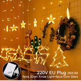 Christmas Led Garland Curtain String Light Merry Christmas Decor For Home 2021 Cristmas Ornament Xmas Navidad Noel Gift New Year