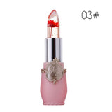 Xpoko 6 colors flower jelly transparent waterproof discoloration lipstick God lips temperature Discoloration  lasting lipstick