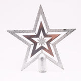 Christmas Tree Top Star Merry Christmas Decorations for Home Shiny Gold Powder Five-pointed Star New Year Gift Navidad Ornament