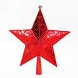 Christmas Tree Top Star Merry Christmas Decorations for Home Shiny Gold Powder Five-pointed Star New Year Gift Navidad Ornament