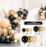 Black Gold Balloon Garland Arch Confetti Latex Baloons Graduation Happy 30th 40th 50th Birthday Party Decor Adults Baby Shower