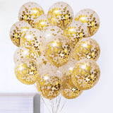 5/10/15/20/25 pcs Birthday Party Decors Gold Confetti Balloon 12inch Latex Balloons Wedding Decors Baby Shower Party Supplies