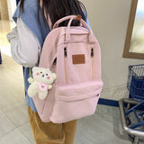 Fashion Lovers Bookbag Student School Bag Multi Pocket Women Travel Rucksack Girls Men Laptop Mochila Cotton Backpack