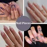 24pcs Variety of Styles Wear Long Paragraph Fashion Manicure Patch False Nails Save Time Wearable Nail Patch SANA889