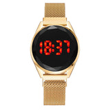 Xpoko Fashion Rose Gold Led Digital Dial Women Watches Simple  Magnetic Dress Quartz Watch Luxury Watch Gift