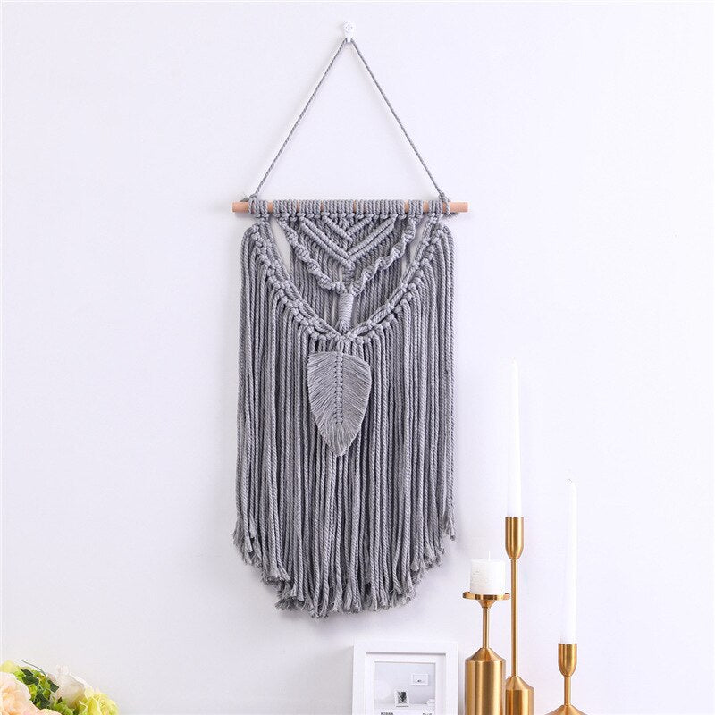 Macrame Tapestry Wall Background Living Room Bohemia Home Decor Nordic Style Hand-woven Cotton Linen Fashion Ornaments