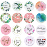 500pcs 1Inch Thank You Stickers Heart Floral Seal Labels Paper Stickers For Wedding Party Gift Envelope Decorations Stickers