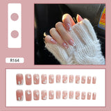 24pcs Multi-type Wear Short Paragraph Long Paragraph Fashion Manicure False Nails Full Cover Wearable Coffin Fake Nail Ballerina