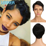 Short Pixie Bob T Part Lace Human Hair Wig For Women Natural Pre Plucked Glueless Ombre Burgundy Brazilian Remy 613 Wigs